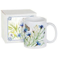 Подарочная кружка "Луговые цветы: Васильки" Город Подарков