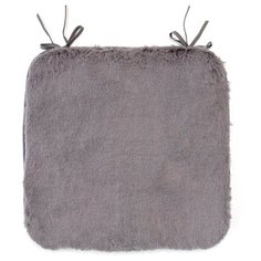 Подушка на стул мех 40х40 см, серый Lucky