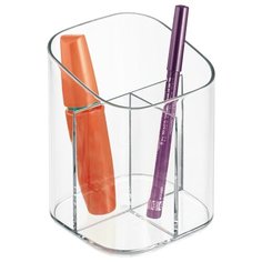 Стакан для хранения принадлежностей Clarity 3-х секционный пластиковый Inter Design