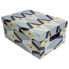 Складная коробка с крышкой "Graphic Color", Д350 Ш250 В150, серый, синий, желтый Handy Home