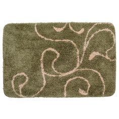 Коврик для ванной комнаты, 60*90 см, микрофибра, Flower Lace, green, IDDIS, 412M690I12