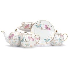 Сервиз чайный. Дулёвский фарфоровый завод. Форма Тюльпан. Рисунок Летняя симфония. 21 предм.