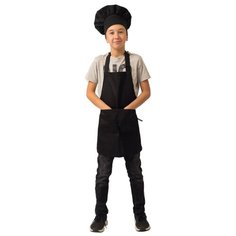 Фартук детский eco.hizmat Ecokids/черный 100% хлопок