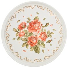 Поднос сервировочный корейская роза 33х2,1 см Agness (898-018)