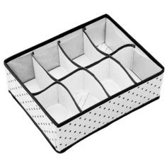 Органайзер для шарфов, платков, ремней, галстуков Eco White, 8 ячеек (31х24х11 см) Homsu