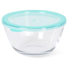 Миска Fissman с пластиковой крышкой с пластиковой крышкой 15x8 см / 0,8 л (стекло) (6520)