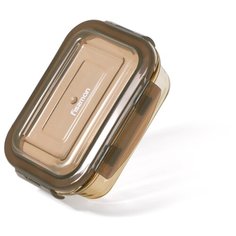 Контейнер Fissman с пластиковой крышкой 14x10x4 см / 370 мл (стекло) (6531)