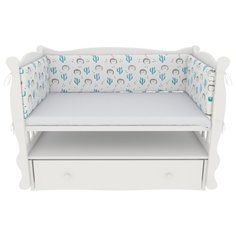 Бортик в кроватку на молнии (4 подушки-бортика) AmaroBaby Ёжики (бязь)