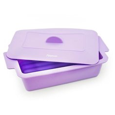 Контейнер Fissman с крышкой прямоугольный 25x14x8 см / 1140 мл для микроволновой печи (силикон) (7481)
