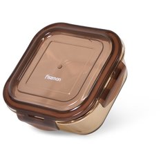 Контейнер Fissman с пластиковой крышкой 15x15x6 см / 800 мл (стекло) (6523)