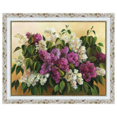 Картина в раме в интерьер Репродукция в багете Стильный подарок для дома Классика Сирень 40х50 Декарт