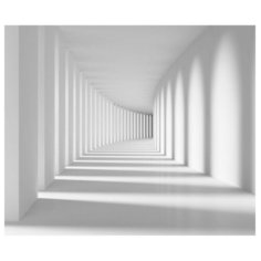 Фотообои 3D "Белый тоннель" 300x250 (ШxВ)
