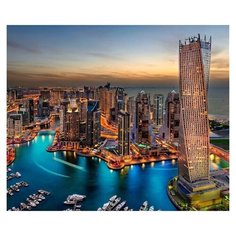 Фотообои 3D "Ночной Дубай" 300x250 (ШхВ)