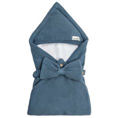 Конверт Amarobaby Pure Love Batic вязаный утепленный на выписку, джинс, 85см.