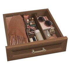 Разделители для ящиков раздвижные, набор 2 шт., 33x8.8 см, DRAWER ORGANIZER, коричневый Valiant