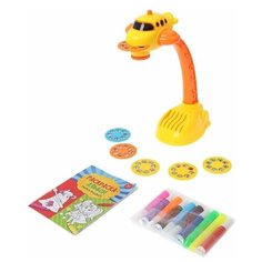 Проектор-лампа «Самолётик», 6 слайдов, 48 картинок, 10 фломастеров Zabiaka