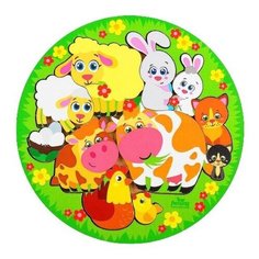 Головоломка логическая "Животные и детеныши" 200х200х6 мм 3504289 Лесная мастерская