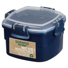 Контейнер двухуровневый Sistema "Renew "400мл, синий, 581320