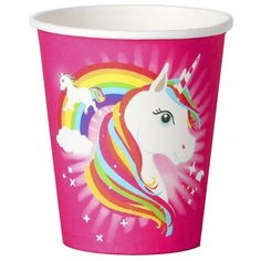 Стакан бумажный "Единорог и радуга" (набор 6 шт) 3747662 Сима ленд