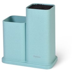 Подставка Fissman с двумя отделениями 10x10x23+10x10х17 см, цвет ТИФФАНИ (пластик) (2873)