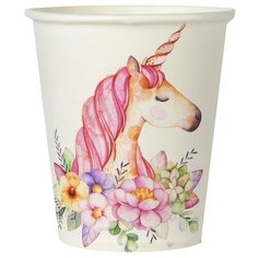 Стакан бумажный "Прекрасный единорог" (набор 6 шт) 3747661 Сима ленд