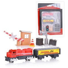 Игровой набор Технопарк Железнодорожная техника, 7,5 см, с аксессуарами