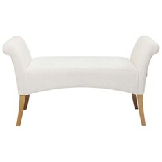 KARE Скамья с подлокотниками Motley, коллекция "Мотли" 107*62*38, Полиэстер, Полиуретан, Бук, Белый