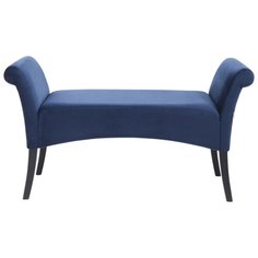 KARE Скамья с подлокотниками Motley, коллекция "Мотли" 107*62*38, Бархат, Полиуретан, Бук, Синий