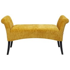 KARE Скамья с подлокотниками Motley, коллекция "Мотли" 107*62*38, Полиэстер, Полиуретан, Бук, Желтый