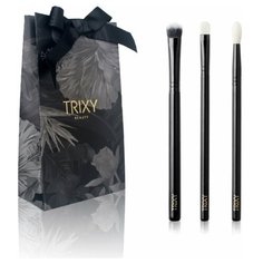 Подарочный набор кистей для макияжа глаз 3 штуки Trixy Beauty "SMOKY EYES"