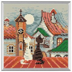 Алмазная мозаика РИОЛИС "Город и кошки. Весна"