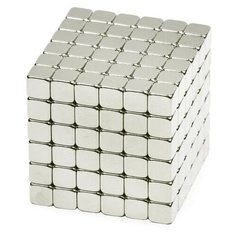 Куб из магнитных кубиков 6 мм Forceberg TetraCube, жемчужный, 216 элементов