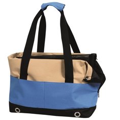 Переноска-сумка SALTA 40х22х28см бежевая/синяя Nobby
