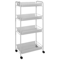 Этажерка ЗМИ "Ладья 24 К" мобильная на колесиках,Цвет: серый