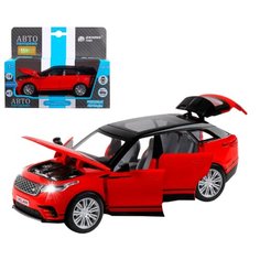 Машинка детская, металлическая, инерционная, Автопанорама, коллекционная, Range Rover Velar, красный, открываются 4 двери, капот, багажник, свет