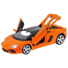 Машинка детская, металлическая, Автопанорама, коллекционная, 1:24, Lamborghini Aventador Roadster, оранжевый, открываются двери и багажник