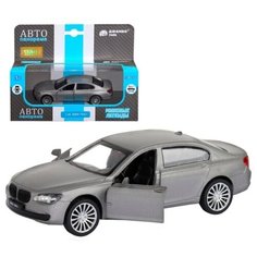 Машинка детская, металлическая, инерционная, Автопанорама, коллекционная, 1:46 BMW 760 LI,серый, открывающиеся двери