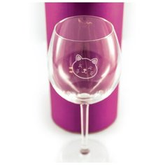 Бокал с гравировкой "Котик" в коробке Groza