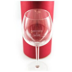 Бокал в тубусе с гравировкой "Mother of Wine". Groza