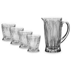 Набор для напитков Cold Drinks из 4-х хрустальных стаканов и кувшина, серия Tumbler Collection, Riedel 5515/23S1