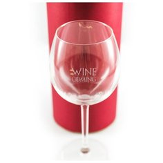 Бокал в тубусе с гравировкой "Wine is Coming". Groza