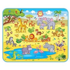 Детский развивающий коврик Mambobaby "Сафари" 130х160х0,5см