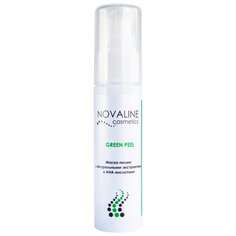 Пилинг с молочной, гликолевой, янтарной кислотами, 12%, с природными УФ-фильтрами и алоэ GREEN PEEL, Novaline Cosmetics