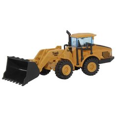 Машинка детская, металлическая, инерционная, Автопанорама, коллекционная, БУЛЬДОЗЕР, желтый, подвижные элементы, в/к 20,5*7,5*9 см