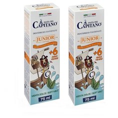 Комплект 2 шт Pasta del Capitano Детская Зубная паста 6+ "Мята", 75 мл