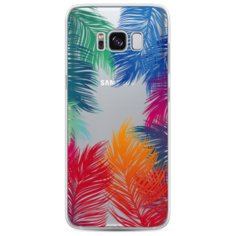 Силиконовый чехол Рамка из перьев на Samsung Galaxy S8 Case Place