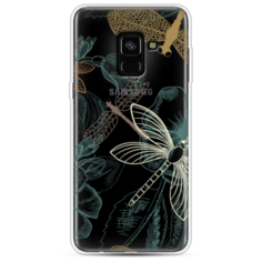Силиконовый чехол Тени стрекоз на Samsung Galaxy A8 2018 Case Place