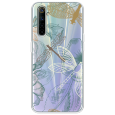 Силиконовый чехол Тени стрекоз на Realme 6 Case Place