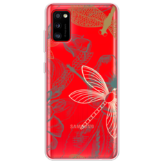 Силиконовый чехол Тени стрекоз на Samsung Galaxy A41 Case Place