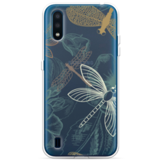 Силиконовый чехол Тени стрекоз на Samsung Galaxy M01 Case Place